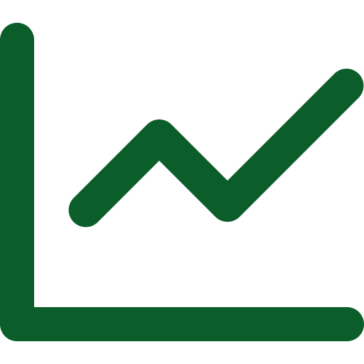 Upward growth chart icon